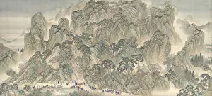 The Kangxi Emperors Southern Inspection Tour, Scroll Three: Ji nan to Mount Tai, datable to 1698