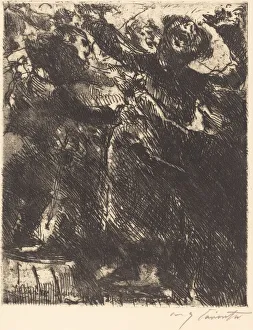 Corinth Lovis Prints: Kapuzinerpredigt?'Hetzt sich lieber herum mit der Dirn (The Capuchins Sermon