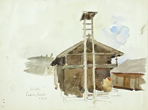 Karelian buildings, 1896. Creator: Ottilia Adelborg