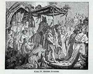 Karl IV Enters Avignon, 1882. Artist: Anonymous