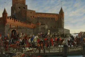 Charles Viii Prints: Karl Knutson Bonde Leaving Vyborg Castle for the Royal Election in Stockholm 1448