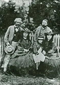 Marx Prints: Karl Marx, Friedrich Engels and the daughters Jenny, Eleanor and Laura Marx, 1864