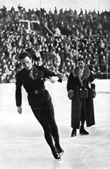 Bavaria Gallery: Karl Schafer, Austrian figure skater, Winter Olympic Games, Garmisch-Partenkirchen, Germany, 1936