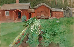Vegetable Garden Prints: Karlsson's Cottage, 1905. Creator: Albert Edelfelt