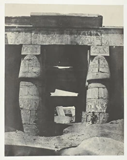 Egypte Nubie Palestine Et Syrie And Gallery: Karnak, Portique du Temple de Khons;Thebes, 1849 / 51, printed 1852