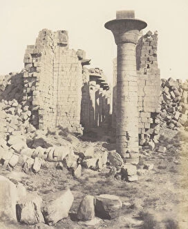 Teynard Felix Gallery: Karnak (Thebes), Cour du Palais - Vue Prise de Point I, 1851-52, printed 1853-54