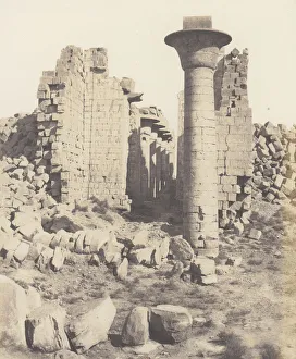 Felix Teynard Prints: Karnak (Thebes), Cour du Palais - Vue Prise de Point I, 1851-52, printed 1853-54