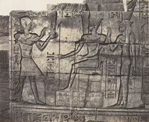 Teynard Felix Gallery: Karnak (Thebes), edifice en Ruines - Sculptures du la Paroi Interieure