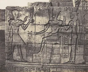 Karnak (Thebes), edifice en Ruines - Sculptures du la Paroi Interieure