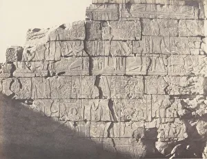 Felix Teynard Prints: Karnak (Thebes), Palais - Salle Hypostyle - Decoration de la Paroi Int
