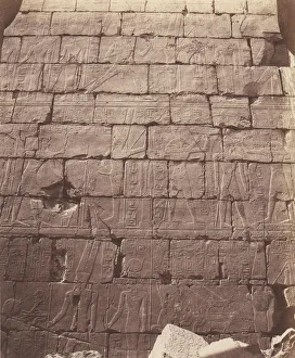 Karnak (Thebes), Palais - Salle Hypostyle - Decoration de la Paroi Int