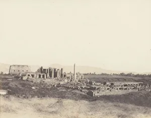 Karnak (Thebes), Vue Generale des Ruines Prise du Sud-Est, en T, 1851-52
