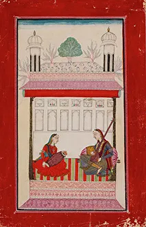 Sitar Prints: Karnati Ragini, Folio from a Ragamala (Garland of Melodies)