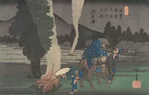 Campfire Gallery: Karuizawa, ca. 1835. ca. 1835. Creators: Ando Hiroshige, Ikeda Eisen