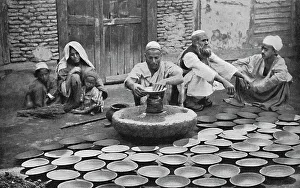 Bourne Prints: Kashmiri potters at work, 1902. Artist: Bourne & Shepherd