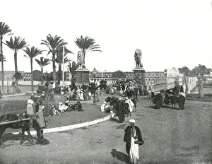 The Kasr-el-nil Bridge, Cairo, Egypt, 1895. Creator: W &s Ltd