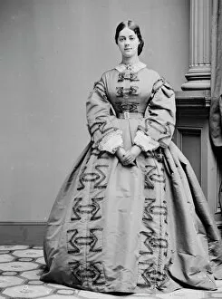 Hoop Skirt Gallery: Kate Chase Sprague, between 1855 and 1865. Creator: Unknown