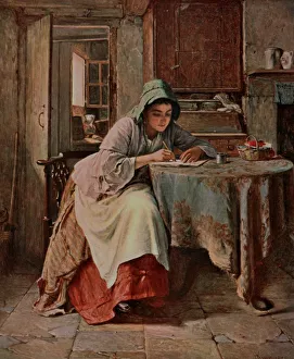 Kitchen Table Prints: Katies Letter, 1875, (c1902). Creator: Unknown
