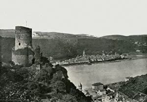 And Co Gallery: The Katz overlooking the Rhine, St Goarshausen, Germany, 1895. Creator: Francis Frith & Co