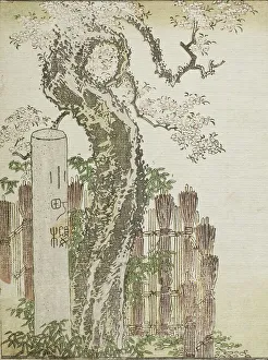 Gatepost Prints: Kawamachi, c1802. Creator: Hokusai
