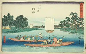 Kawasaki Prints: Kawasaki: The Rokugo Ferry (Kawasaki)