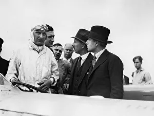 Florida Gallery: Kaye Don and Louis Coatalen at Daytona Beach 1930 for Silver Bullet land speed record attempt