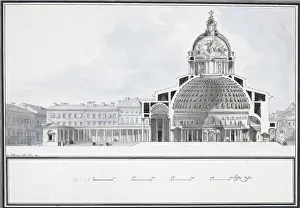 The Kazan Cathedral in Saint Petersburg, 1800. Artist: Thomas de Thomon, Jean Francois (1754-1813)