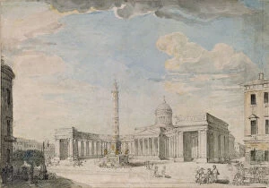 Images Dated 10th June 2013: The Kazan Cathedral in Saint Petersburg, c. 1800. Artist: Voronikhin