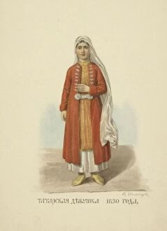Russian National Library Collection: Kazan Tatar Girl of 1830 (From the series Clothing of the Russian state), 1869