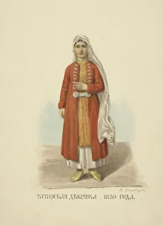 Kazan Tatar Girl of 1830 (From the series Clothing of the Russian state), 1869
