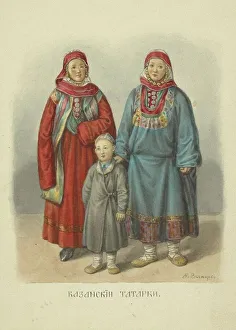 Traditional Look Prints: Kazan Tatar Women (From the series Clothing of the Russian state), 1869