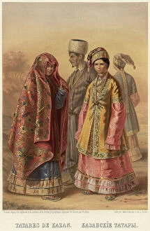 Shawl Collection: Kazan Tatars, 1862. Creator: Karlis Huns