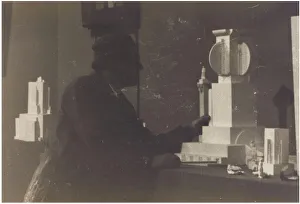 Malevich Prints: Kazimir Malevich in his studio Artist: Anonymous