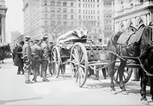 Kearny coffin on caisson, 1912. Creator: Bain News Service