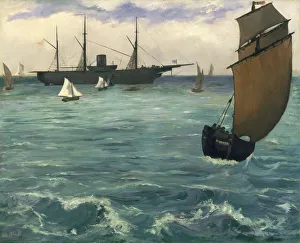 Edouard Prints: The Kearsarge at Boulogne, 1864. Creator: Edouard Manet