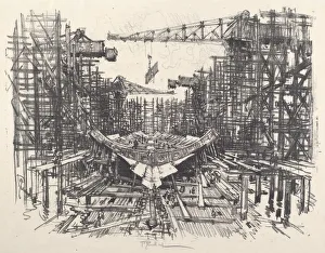 The Keel, 1917. Creator: Joseph Pennell