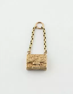 Purses Gallery: Keepsake in the Form of a Purse, England, c. 1850. Creator: Unknown