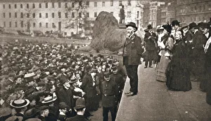Hardie Prints: Keir Hardie addressing the first womens suffrage demonstration, London, 19 May 1906