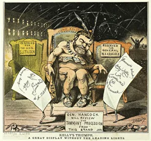 Tammany Prints: Kelly's Triumph, from Puck, published September 29, 1880. Creator: James Albert Wales