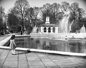 Fountain Prints: Kensington Gardens, London, c1955. Creator: Arthur Charles Kirby Ware