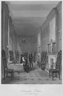 Kensington Palace. The Sussex Library, c1841. Artist: Henry Melville