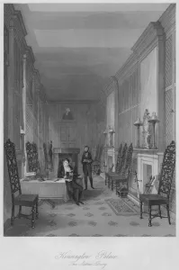 Servant Collection: Kensington Palace. The Sussex Library, c1841. Artist: Henry Melville