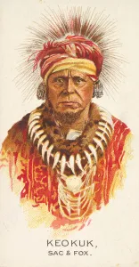 Keokuk, Sac and Fox, from the American Indian Chiefs series (N2) for Allen &