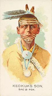 Sac And Fox Prints: Keokuks Son, Sac and Fox, from the American Indian Chiefs series (N2) for Allen &amp