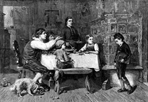 Soup Prints: Kept In, by Julius Geertz, 1871. Creator: Unknown