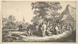Villagers Prints: The Kermess Under the Great Tree, 1610-85. Creator: Adriaen van Ostade