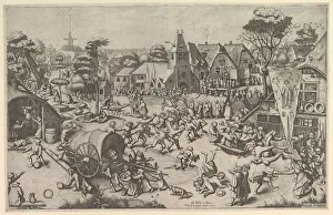 The Kermis of Saint George, ca. 1569; printed 1601. Creator: Johannes van Doetecum I The Kermis of Saint George, ca. 1569; printed 1601. Creator: Johannes van Doetecum I