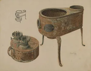 Kerosene Lamp Prints: Kerosene Lamp Heater, c. 1942. Creator: Samuel Faigin