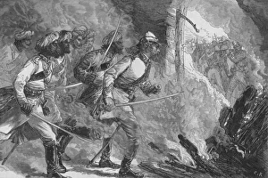 Mutiny Prints: Kerrs Attack, c1880. Artist: C. R
