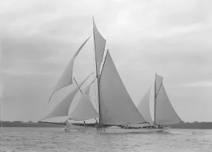 The ketch Corisande under sail, 1911. Creator: Kirk & Sons of Cowes